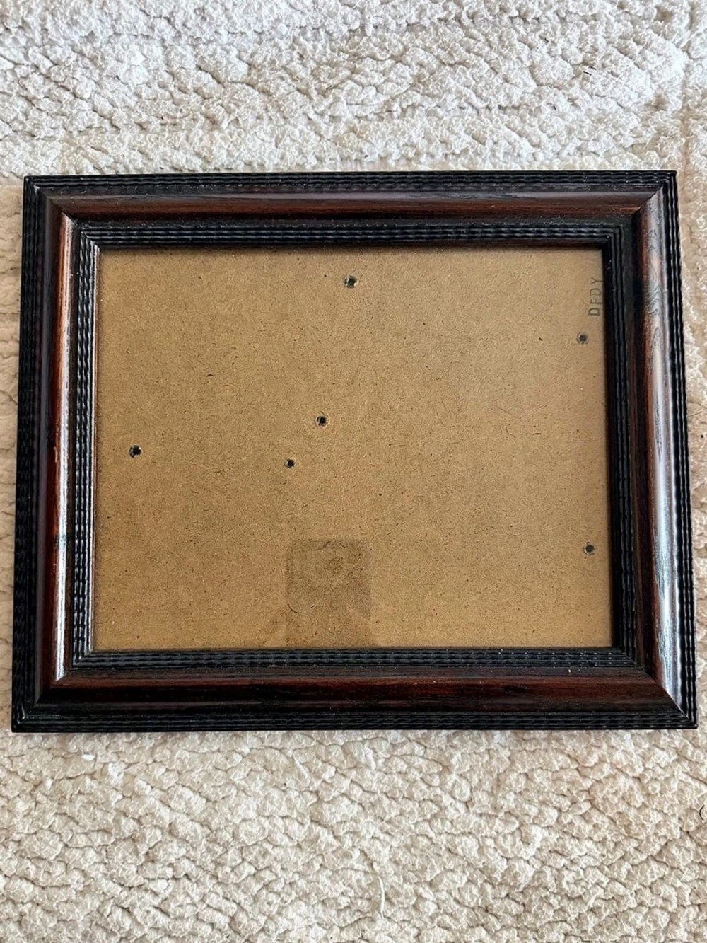 Mahogany Wood Picture Frame with Glass ~ standing or hanging